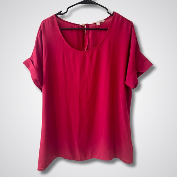 Banana Republic Red Oversized sleeve Blouse - Picture 1 of 3
